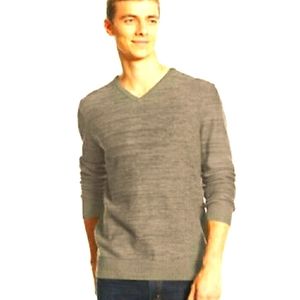 Alfani Regular Fit V Neck Cotton Sweater